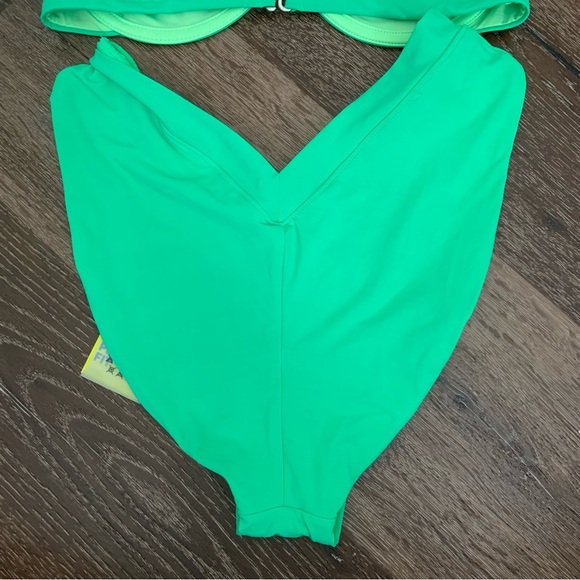 One one swimwear Womens green bikini / cheeky bottoms L NWT - Picture 6 of 10